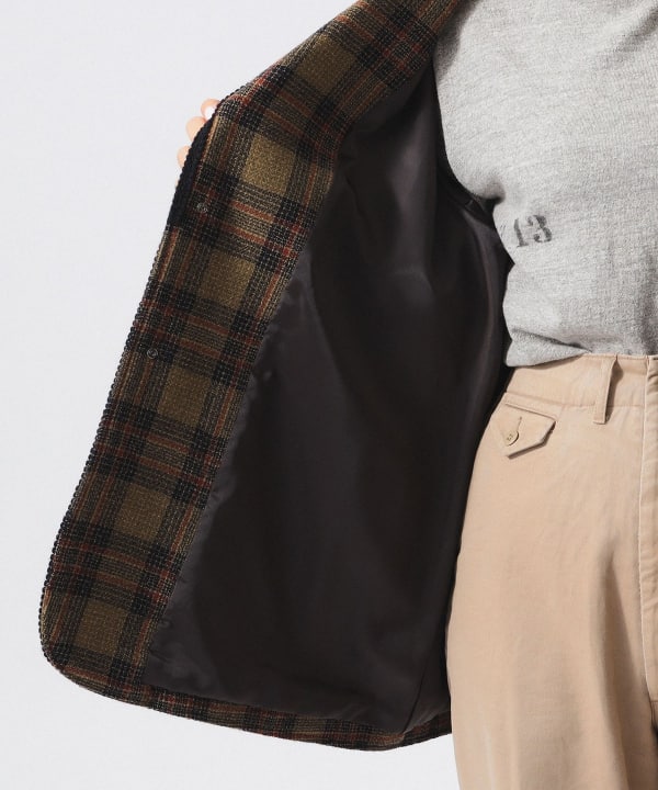 Wool check jacket