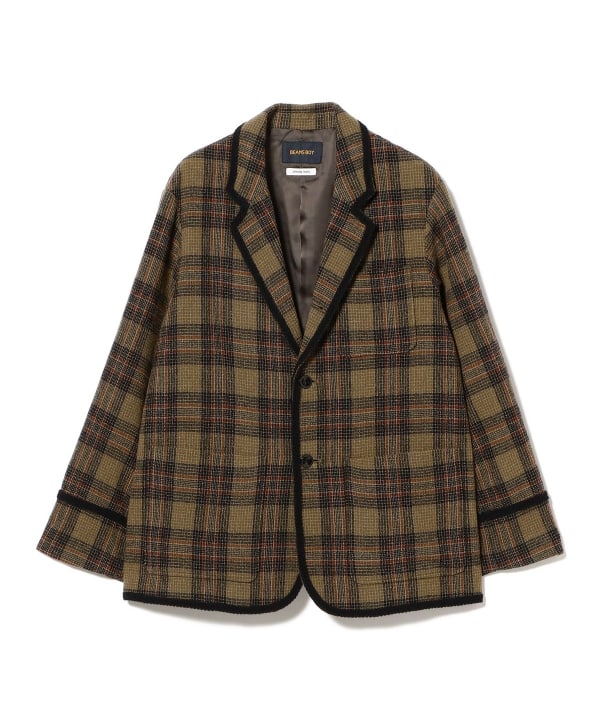 Wool check jacket