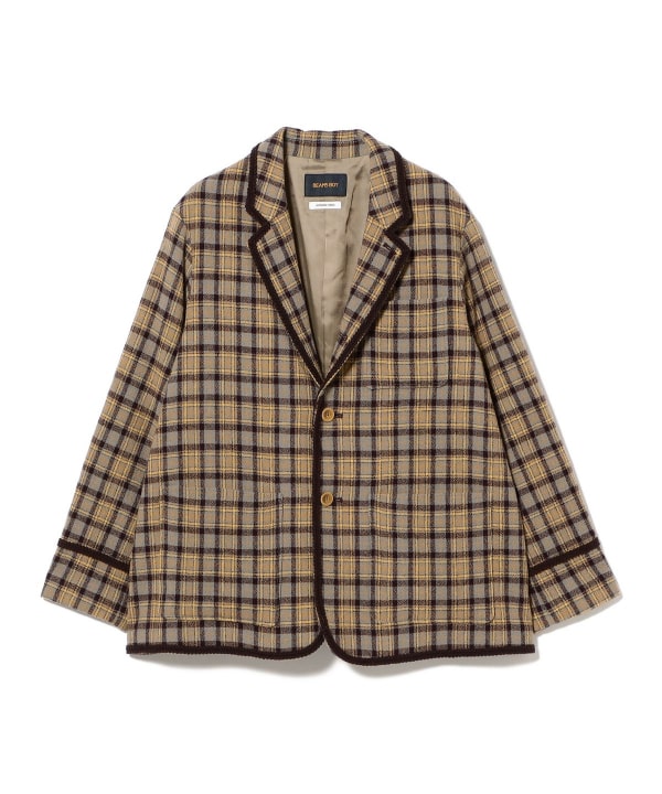 Wool check jacket