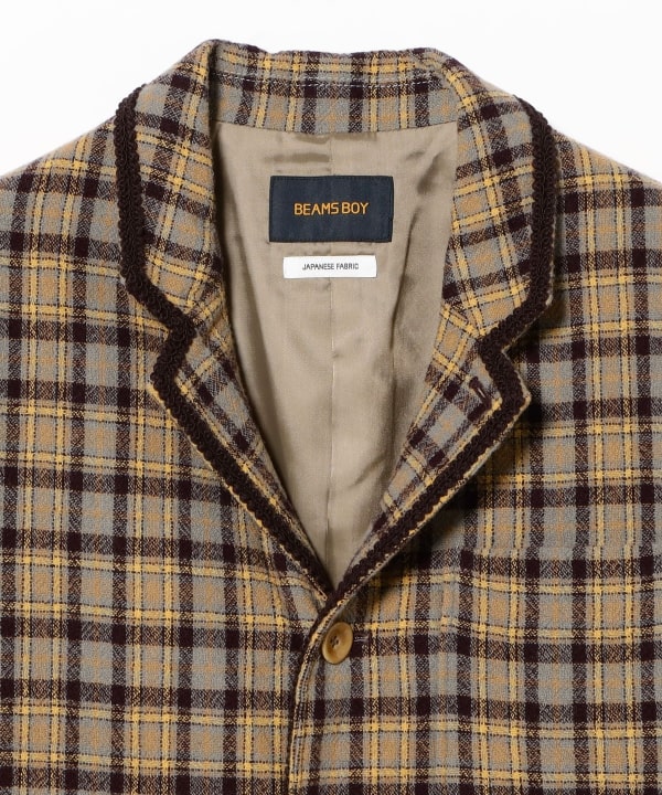 Wool check jacket