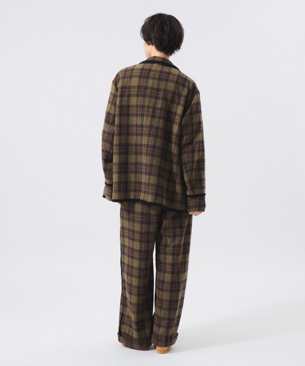 Wool check jacket. Model: H166 B84 W60 H86 Size: 2