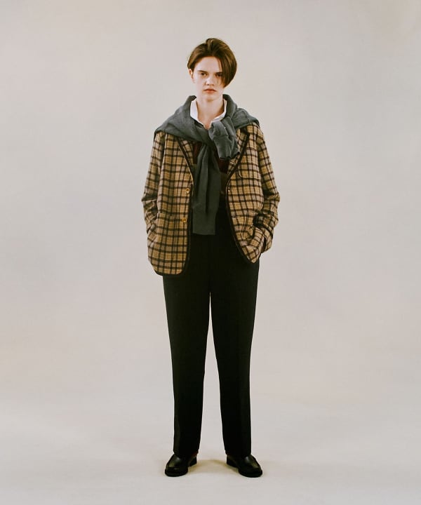 Wool check jacket