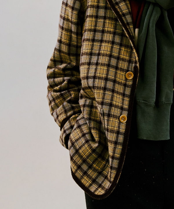 Wool check jacket