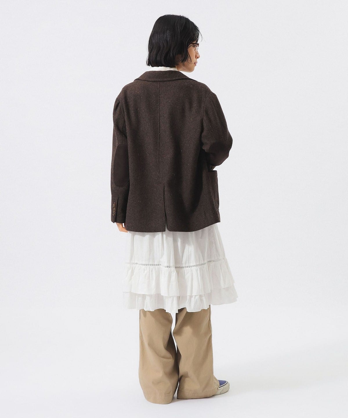 BEAMS BOY（ビームス ボーイ）ツイード 3ボタン ビッグジャケット 
