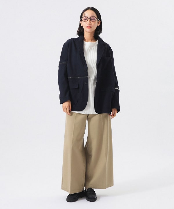 【別注】ENGINEERED GARMENTS × BEAMS BOY / Zip Wool Serge Jacket Model : H165 B80 W59 H85　Size : ONE SIZE