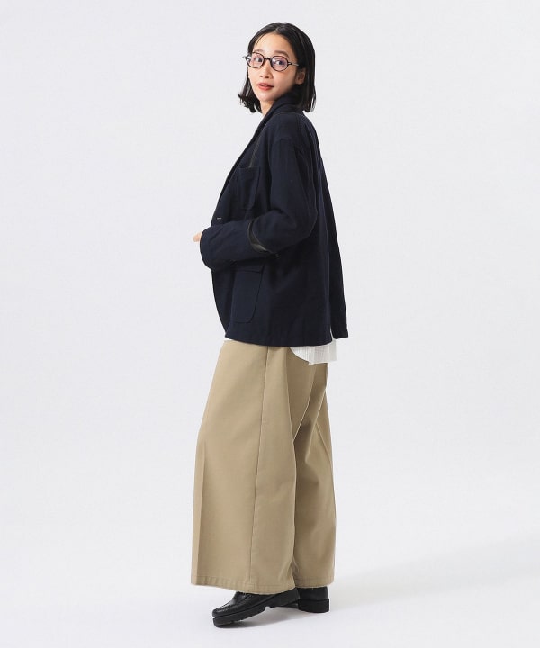 【別注】ENGINEERED GARMENTS × BEAMS BOY / Zip Wool Serge Jacket Model : H165 B80 W59 H85　Size : ONE SIZE