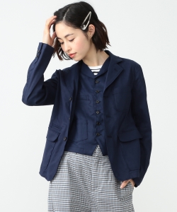 BEAMS BOY / ビスコース 麻 タイプライター 3ボタン ジャケット