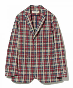 BEAMS BOY / ストレッチ サッカー チェック 3ボタン ジャケット