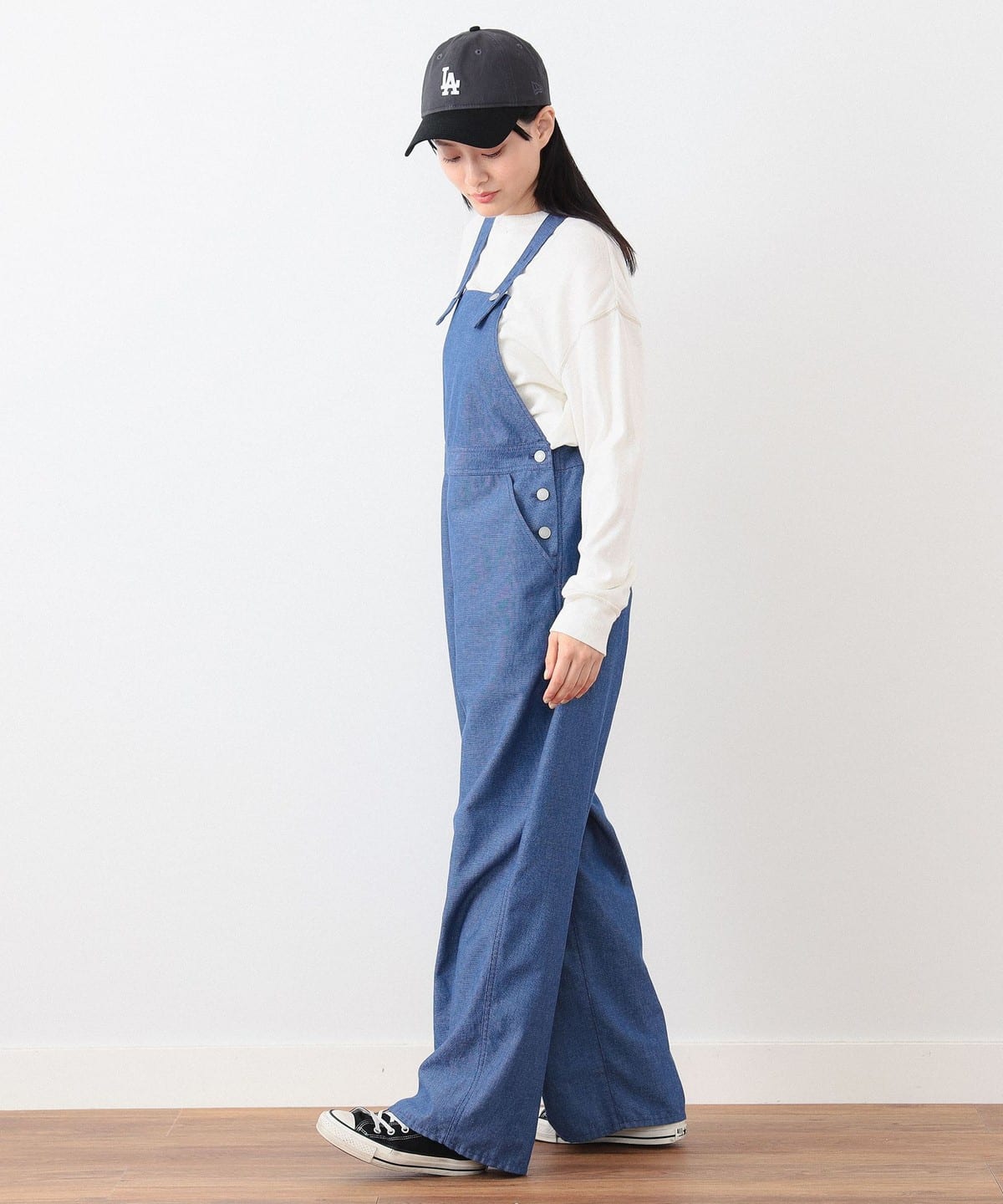 BEAMS BOY BEAMS BOY BEAMS BOY / Pin check overalls (pants overalls