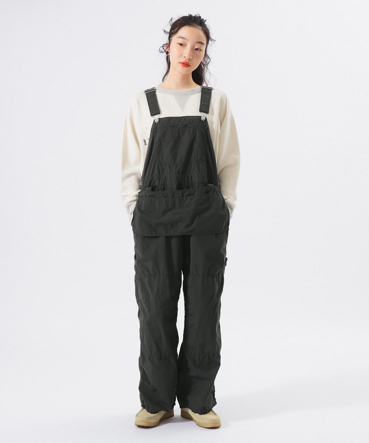 エプロン オーバーオール パンツ WOMEN CHARCOAL. G ONE SIZE エプロン オーバーオール パンツ WOMEN CHARCOAL. G ONE SIZE