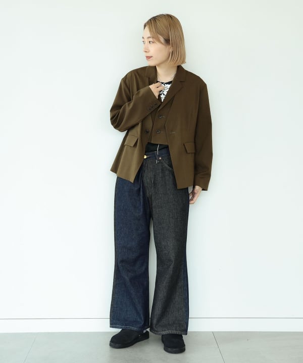 BEAMS BOY（ビームス ボーイ）maturely / TW Detach Collar Jacket