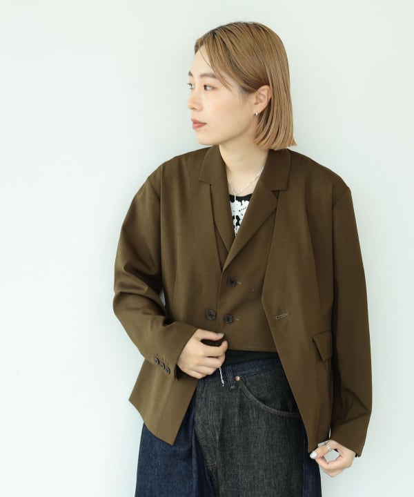 BEAMS BOY（ビームス ボーイ）maturely / TW Detach Collar Jacket