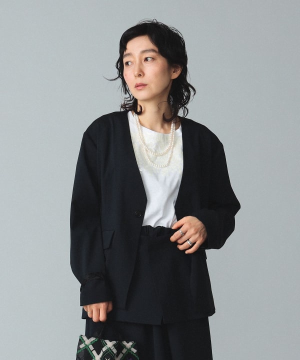 BEAMS BOY（ビームス ボーイ）maturely / TW Detach Collar Jacket