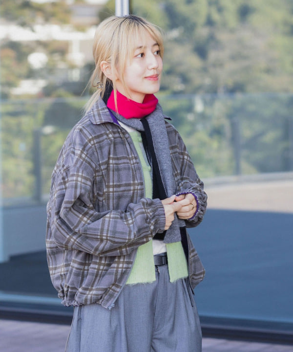 BEAMS (BEAMS) Short Check Blouson (Blouson Blouson) for sale