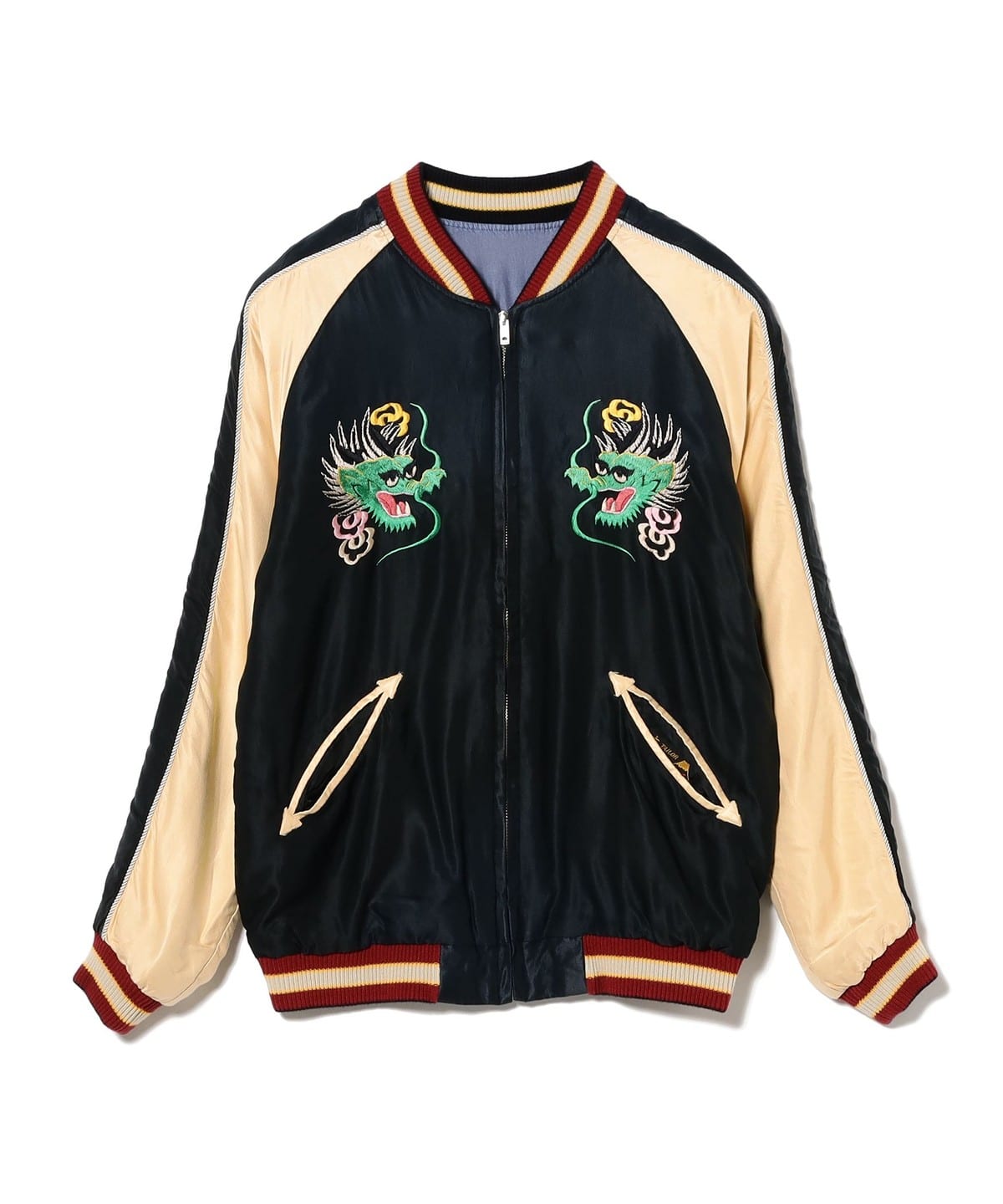 テーラー東洋 テーラートウヨウ / Acetate Souvenir Jacket "WHITE TIGER" × "LANDSCAPE" ブルゾン WOMEN BLACK S テーラー東洋 テーラートウヨウ / Acetate Souvenir Jacket "WHITE TIGER" × "LANDSCAPE" ブルゾン WOMEN BLACK S