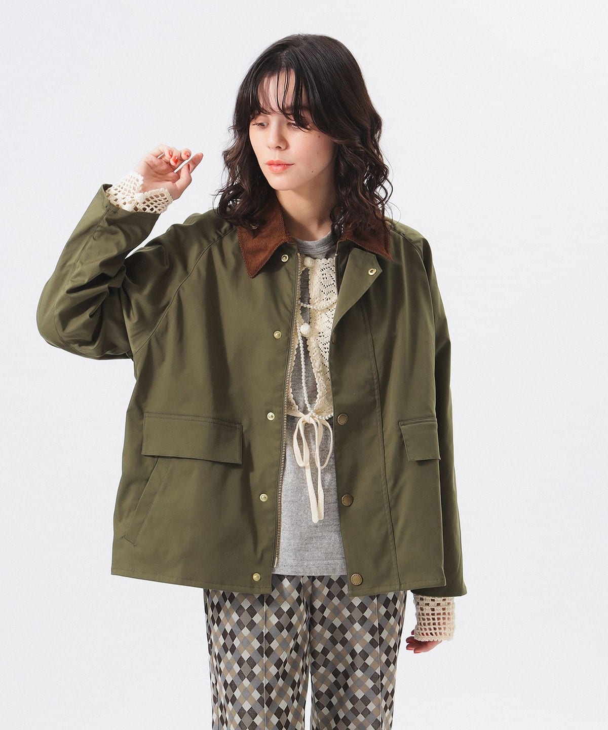 【別注】Barbour バブアー / Thornbury Jacket 25S ブルゾン WOMEN OLIVE 10 【別注】Barbour バブアー / Thornbury Jacket 25S ブルゾン WOMEN OLIVE 10