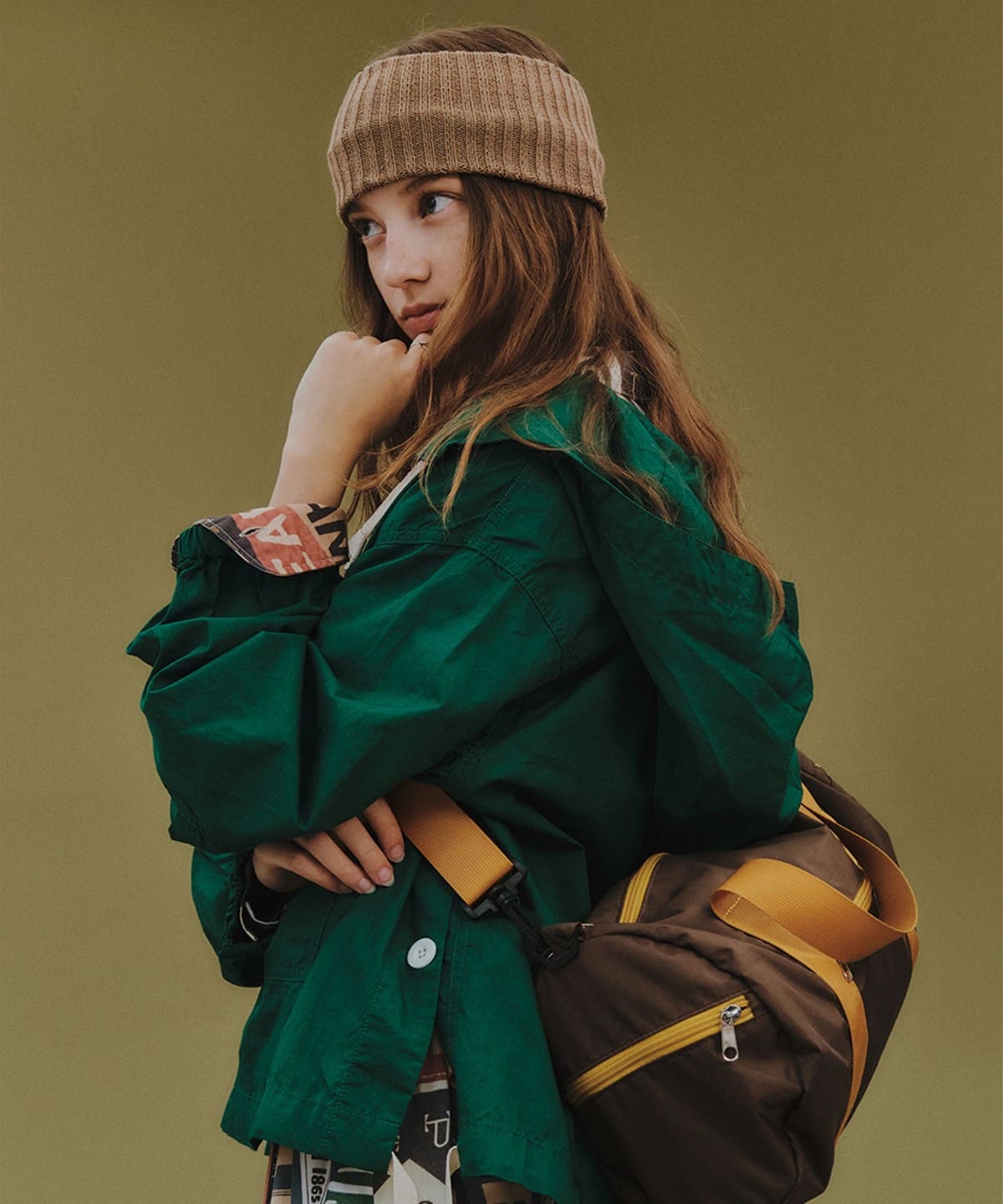 サイドボタン アノラック ブルゾン WOMEN GREEN 1 サイドボタン アノラック ブルゾン WOMEN GREEN 1