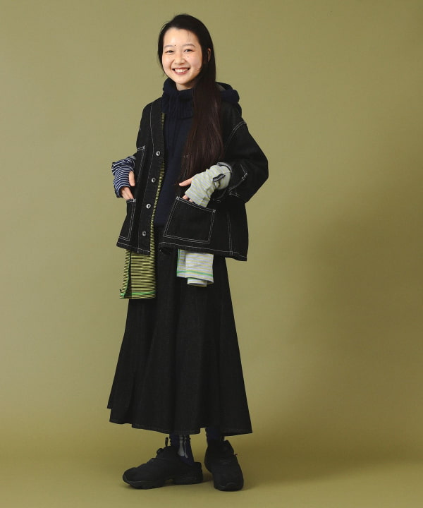 【A×BEAMS BOY】エィス ビームスボーイ フリル デニムジャケット BEAMS BOY（ビームス ボーイ）デニム エンジニア ジャケット