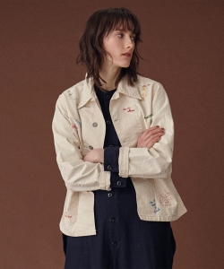 BUZZ RICKSON'S × BEAMS BOY / ハンドペイント ツイル グラデュエーション ジャケット