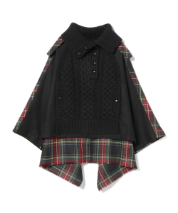 A × BEAMS BOY / タータン アラン ポンチョ