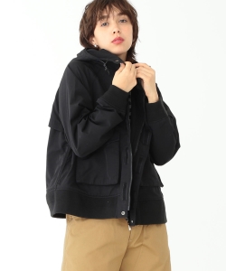 BEAMS BOY / ナイロン コットン フーディ