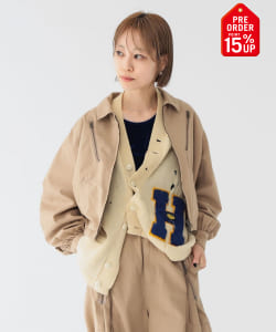 【+15%ポイントUP】maturely / コットン シルク ジッパー ブルゾン