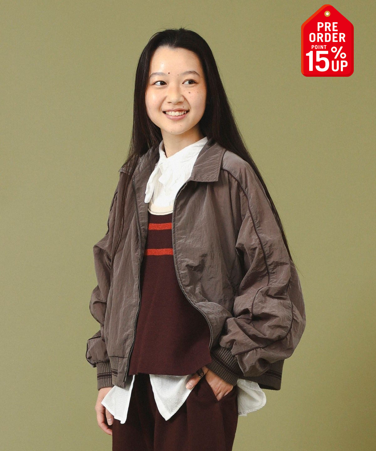 【+15%ポイントUP】バーシティー ブルゾン ブルゾン WOMEN GREY ONE SIZE 【+15%ポイントUP】バーシティー ブルゾン ブルゾン WOMEN GREY ONE SIZE