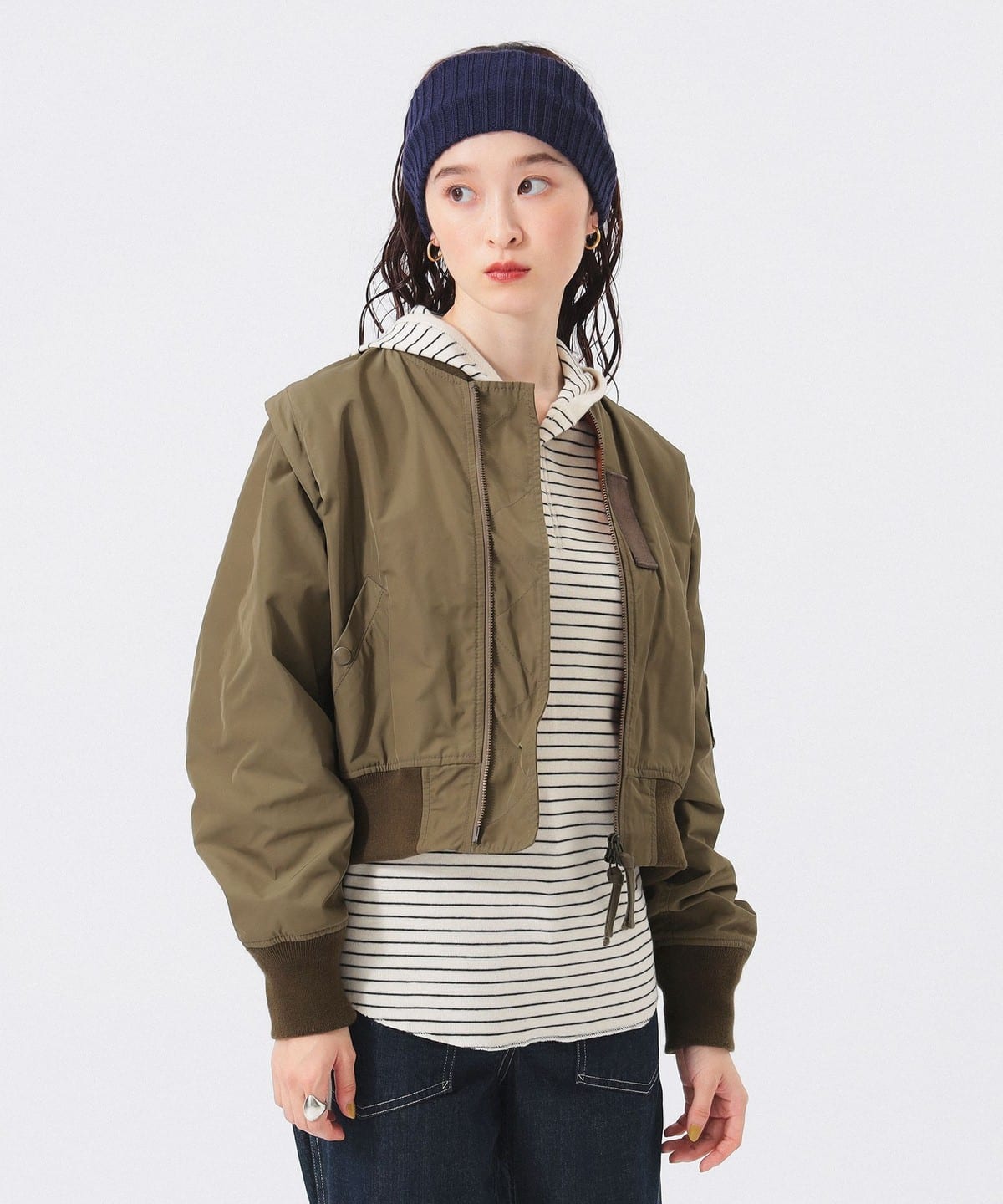 デタッチ スリーブ ミリタリー ブルゾン ブルゾン WOMEN OLIVE ONE SIZE デタッチ スリーブ ミリタリー ブルゾン ブルゾン WOMEN OLIVE ONE SIZE