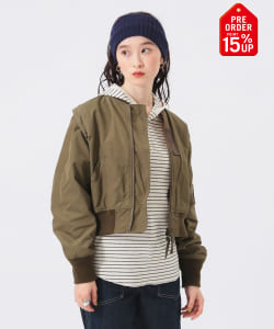 【+15%ポイントUP】デタッチ スリーブ ミリタリー ブルゾン
