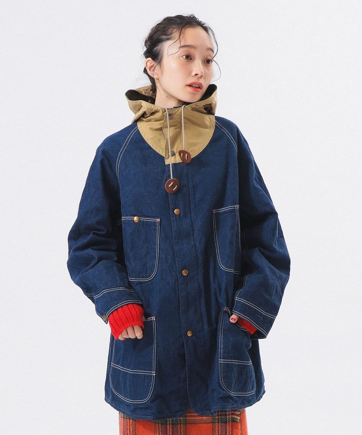 【別注】orSlow オアスロウ × SIERRA DESIGNS / カバーオール ブルゾン WOMEN INDIGO ONE SIZE