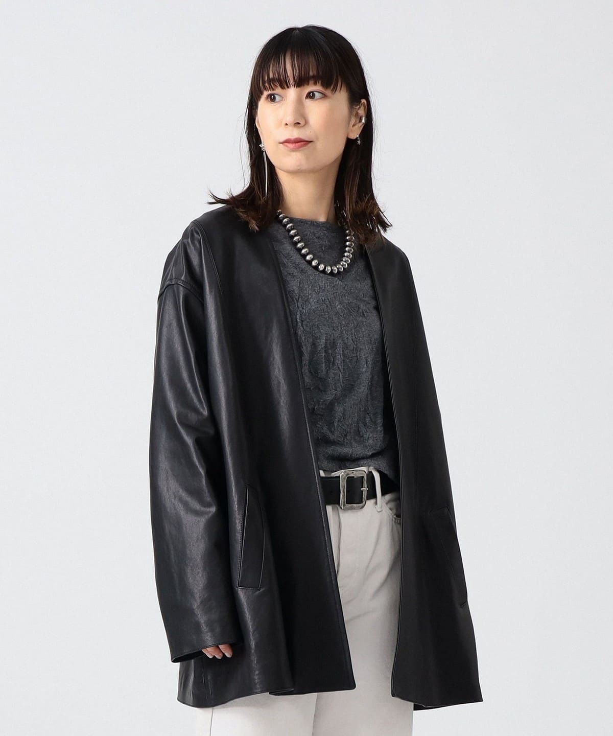 BEAMS JAPAN（ビームス ジャパン）〈WOMEN〉レザー ジャケット
