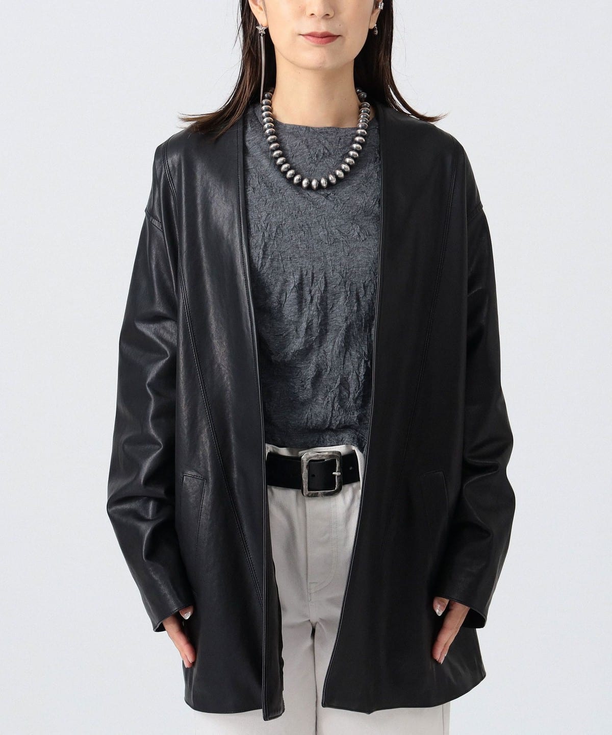 BEAMS JAPAN（ビームス ジャパン）〈WOMEN〉レザー ジャケット