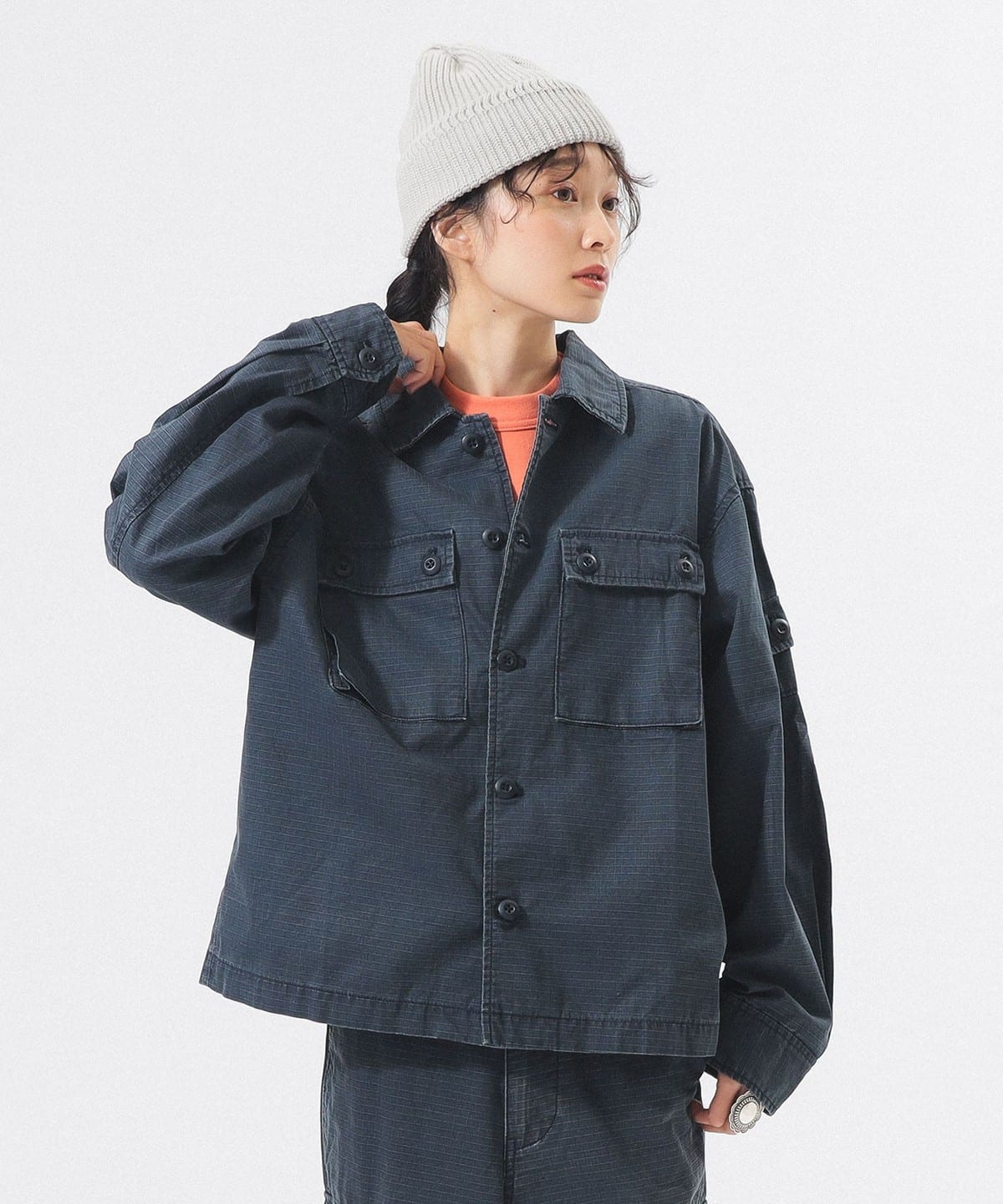 BEAMS BOY（ビームス ボーイ）リップストップ ミリタリー ブルゾン