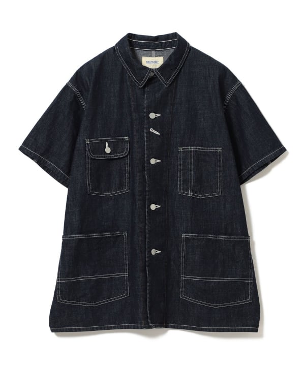 BEAMS BOY（ビームス ボーイ）デニム カバーオール ショートスリーブ