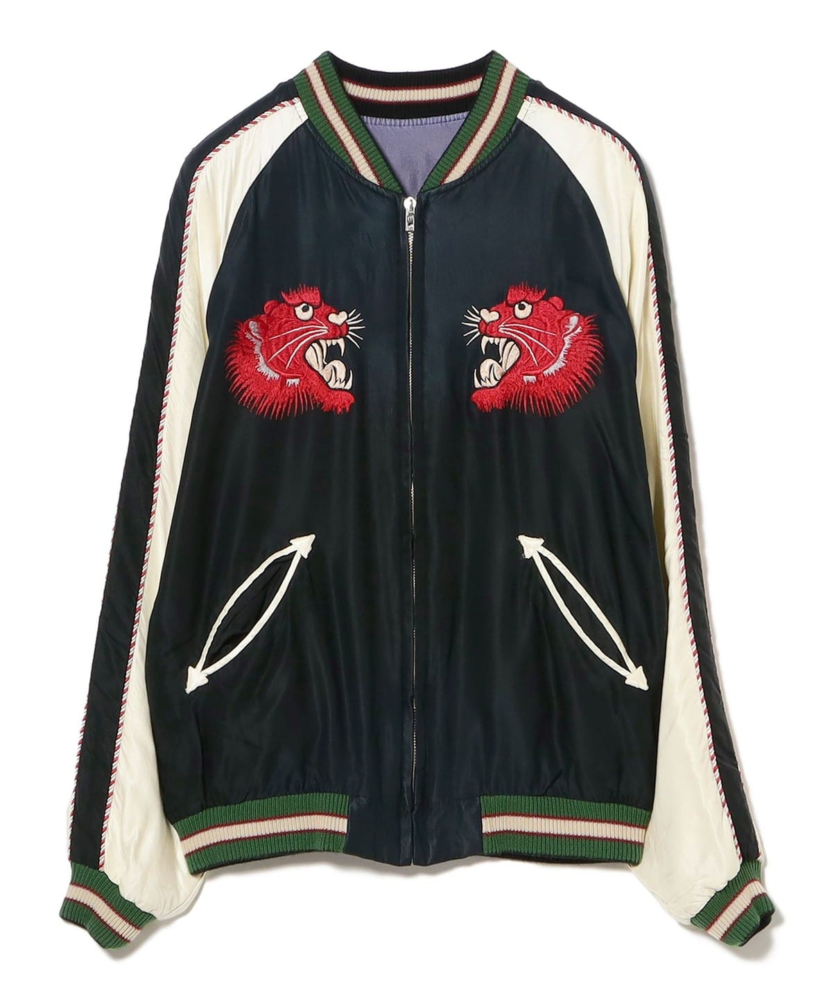 テーラー東洋 テーラートウヨウ / Mid 1950s Style Acetate Souvenir Jacket ブルゾン WOMEN BLACK M