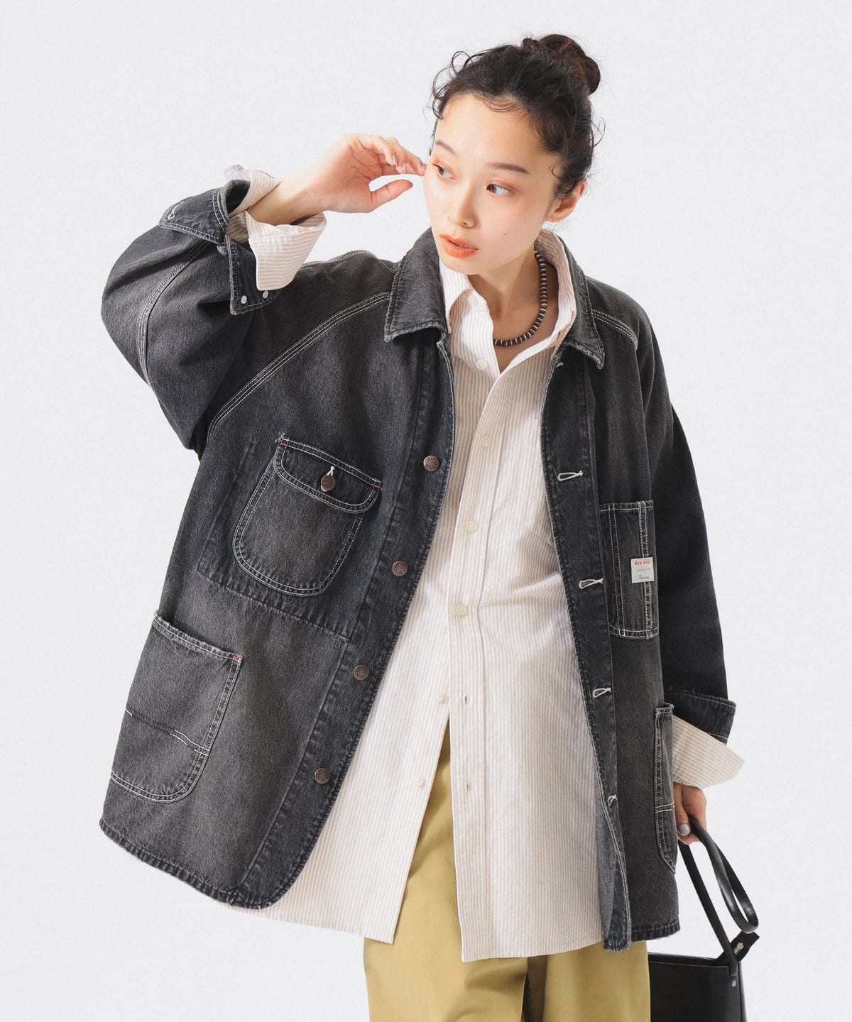【別注】BIGMAC ビッグマック / フェイド カバーオール ブルゾン WOMEN BLACK ONE SIZE 【別注】BIGMAC ビッグマック / フェイド カバーオール ブルゾン WOMEN BLACK ONE SIZE