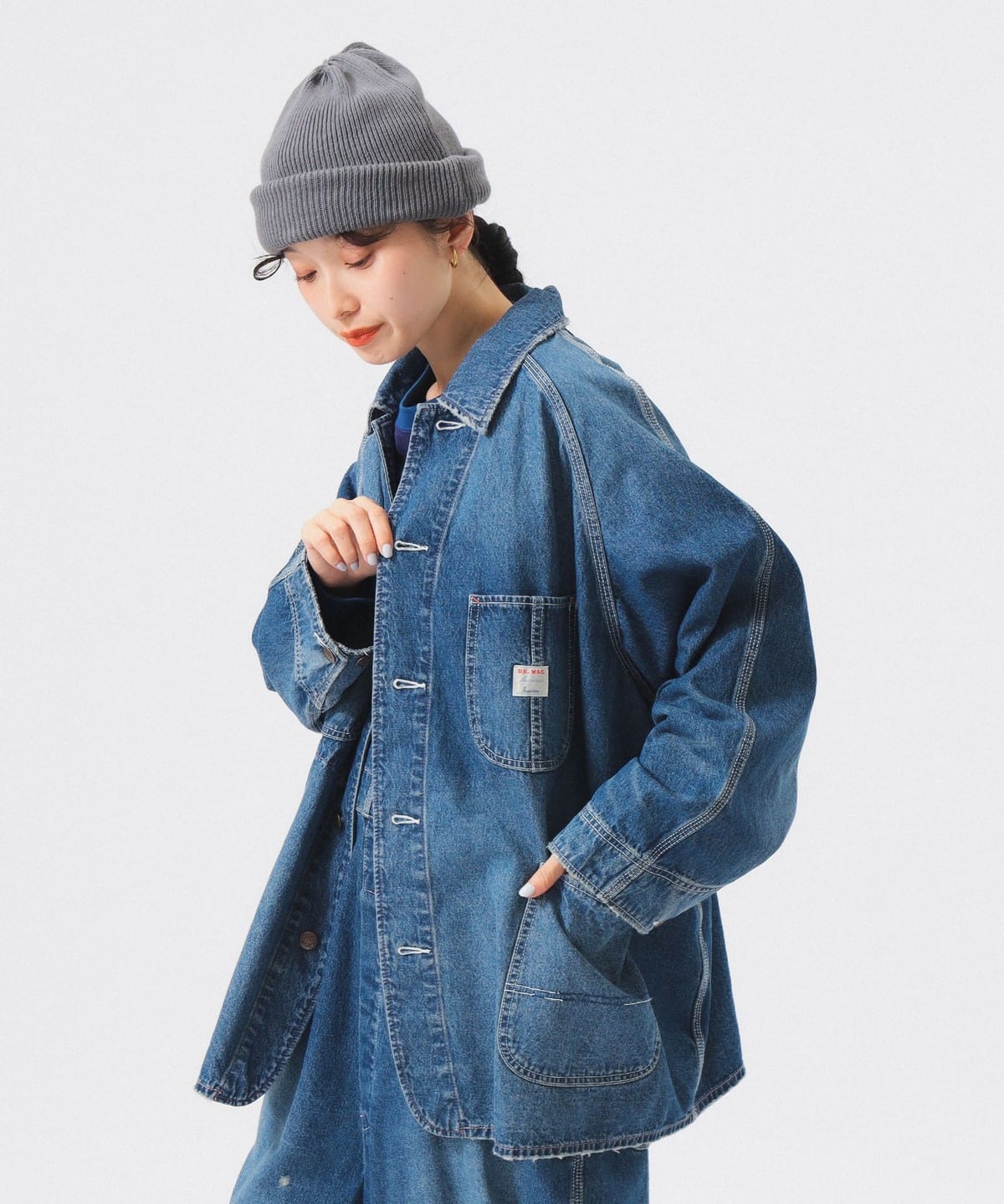 【別注】BIGMAC ビッグマック / フェイド カバーオール ブルゾン WOMEN INDIGO ONE SIZE 【別注】BIGMAC ビッグマック / フェイド カバーオール ブルゾン WOMEN INDIGO ONE SIZE