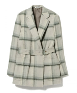 AURALEE / SURI ALPACA SHAGGY CHECK JACKET