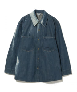 AURALEE / SUN FADE BLEACH LIGHT DENIM SHIRTS BLOUSON