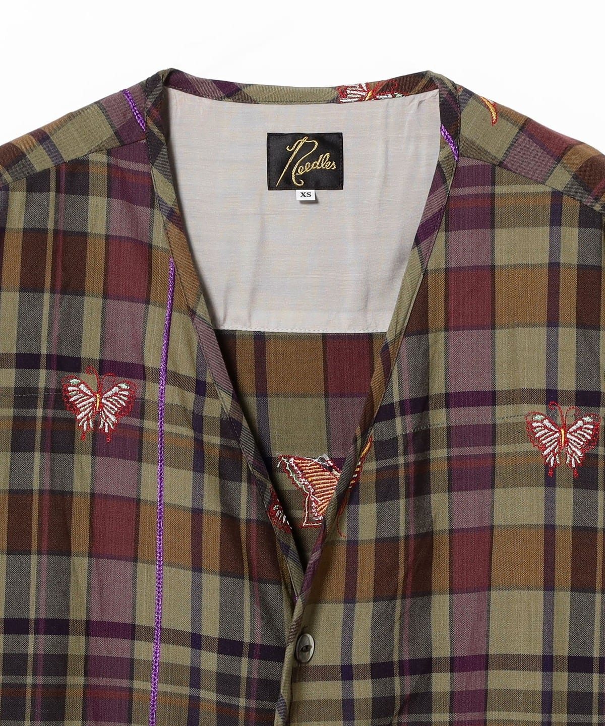 BEAMS BOY（ビームス ボーイ）NEEDLES / V-Neck Cardigan Embroidered