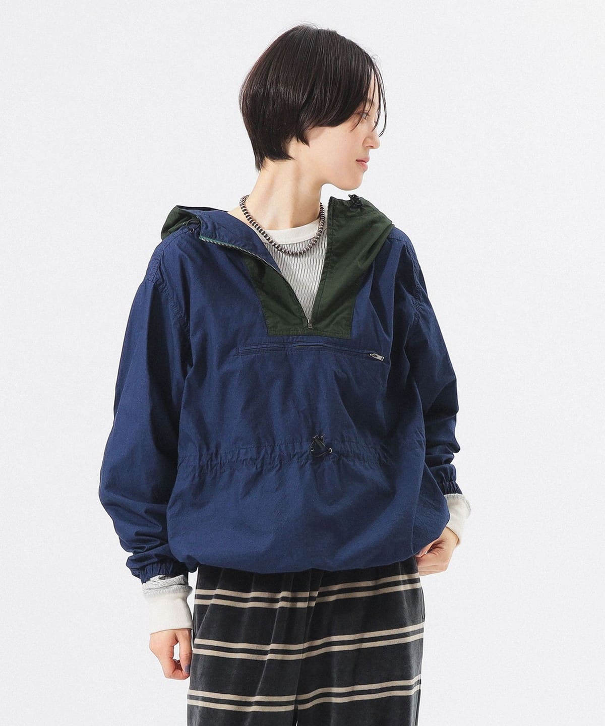 BEAMS BOY（ビームス ボーイ）ツートーン アノラック（ブルゾン