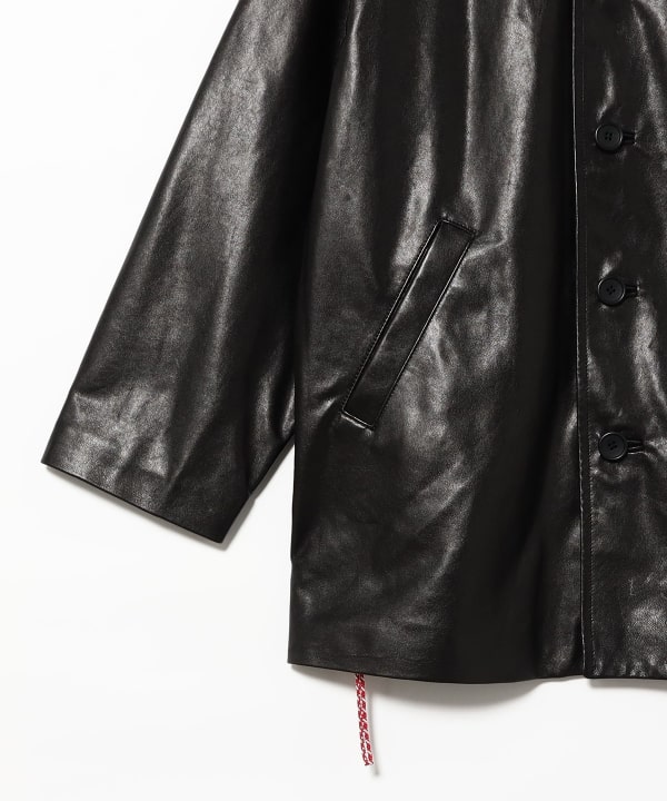 〈WOMEN〉レザー シャツ ジャケット
