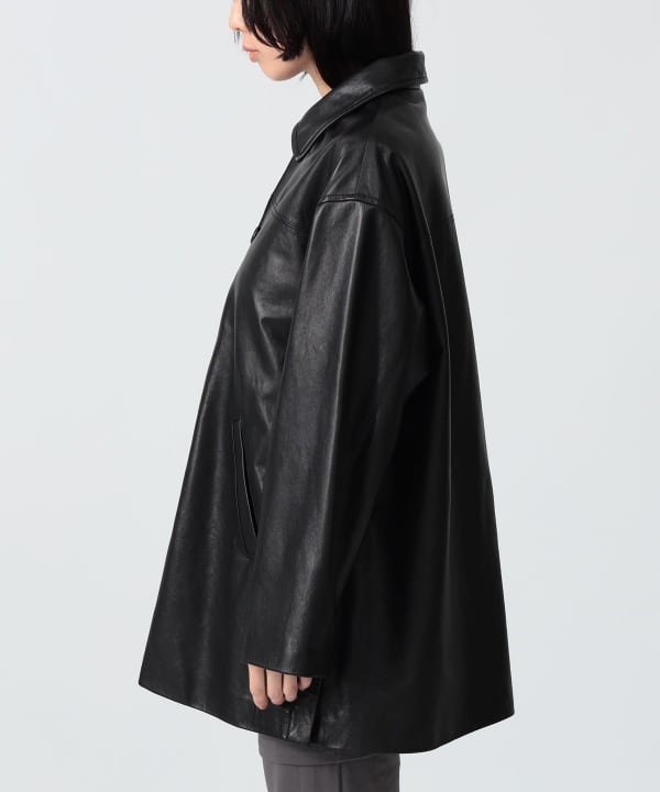 〈WOMEN〉レザー シャツ ジャケット