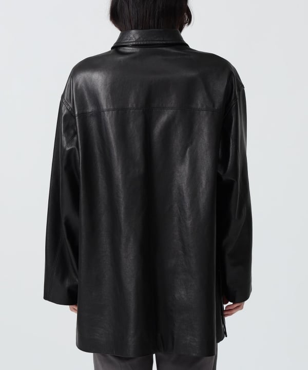 〈WOMEN〉レザー シャツ ジャケット