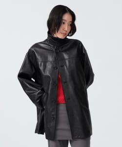 〈WOMEN〉レザー シャツ ジャケット