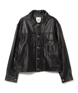 BOW WOW / LACE-UP LEATHER TRUCKER JACKET