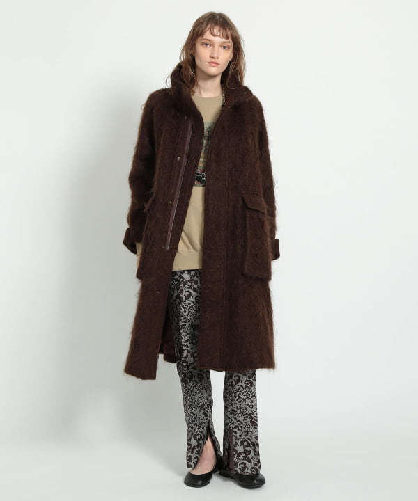 BEAMS BOY maturely / Shaggy Stand Coat-