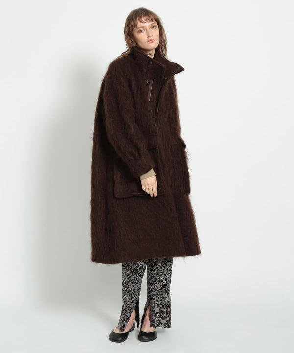 BEAMS BOY maturely / Shaggy Stand Coat-