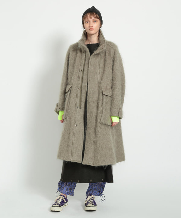 BEAMS BOY maturely / Shaggy Stand Coat-