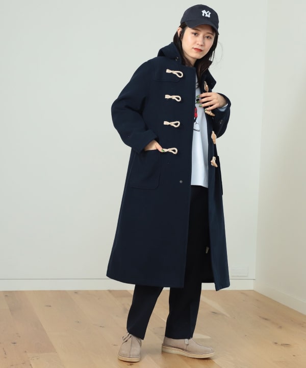 BEAMS BOY メルトン　ロング　ダッフルコート　BLUE 大人気完売コート